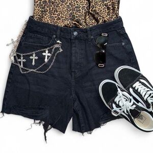 Forever 21 Black Jean Shorts